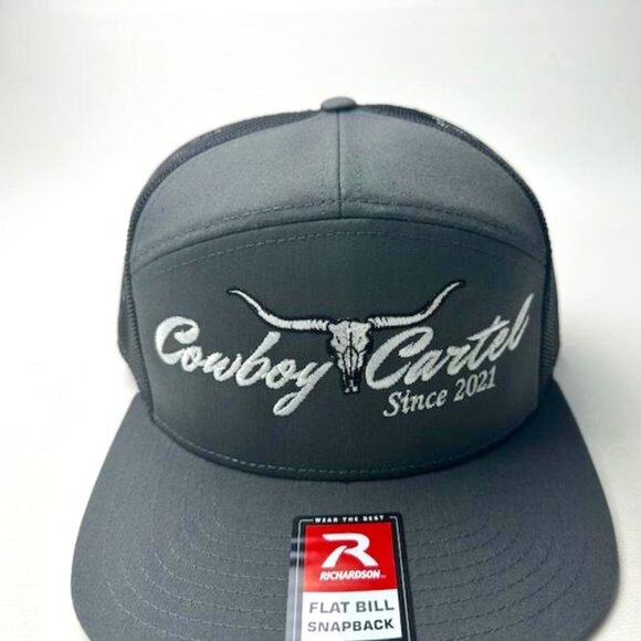 Cowboy Cartel Richardson 168 7 Panel Flat Bill Trucker Mesh Snapback - Picture 1 of 4